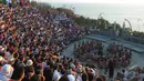 Mayoritas pemain tari kecak adalah laki-laki yang jumlahnya bisa mencapai puluhan, Bali (31/8/2014) (Liputan6.com/Herman Zakaria)