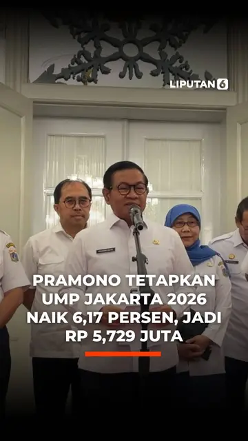 Pramono Tetapkan UMP Jakarta 2026 Naik 6,17 Persen, Jadi Rp 5,729 Juta