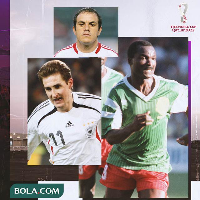 Piala Dunia - Miroslav Klose, Cuauhtemoc Blanco, Roger Milla