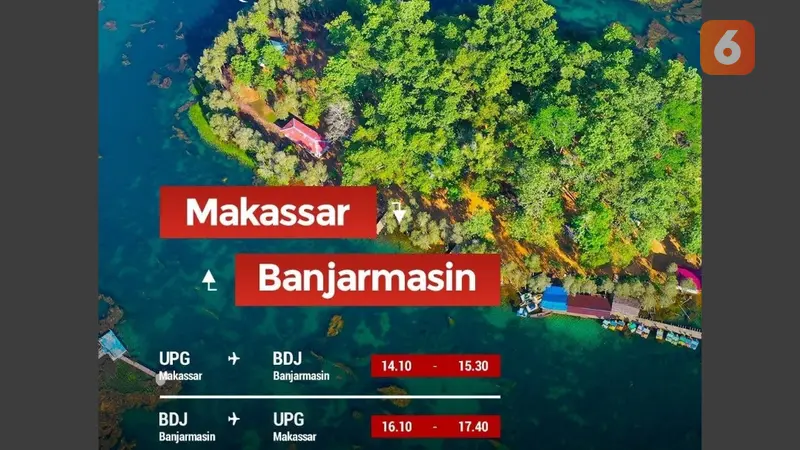 Lion Air buka rute penerbangan Makassar-Banjarmasin (Liputan6.com/istimewa)