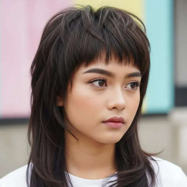 Rambut Tebal Panjang Bagusnya Potong Apa. Foto: Gemini