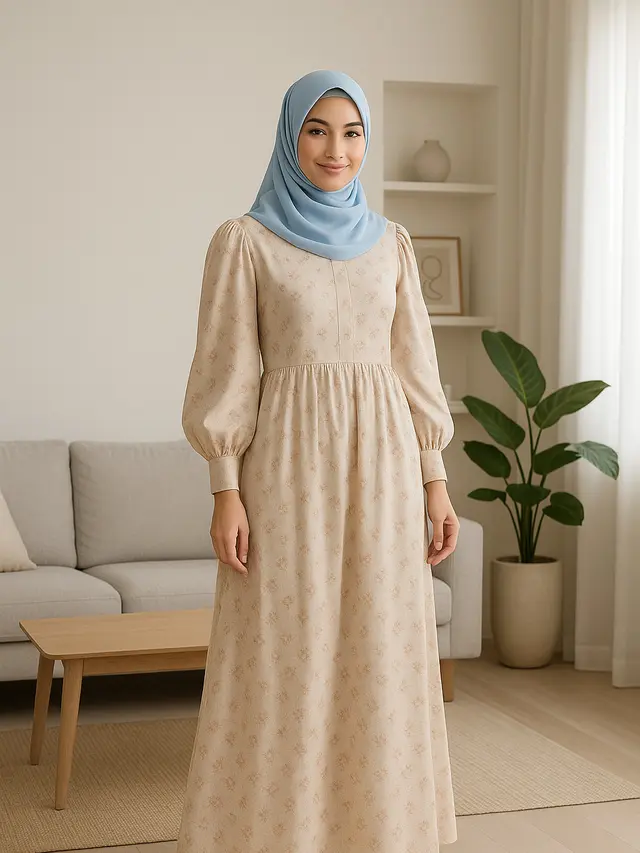 7 Model Gamis Katun Terbaru 2025, Tampil Stylish dan Tetap Nyaman Sepanjang Hari