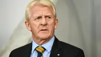 Gordon Strachan yakin orang-orang Skotlandia memang dilahirkan kalah kualitas dari tim lain yang lolos ke Piala Dunia 2018. (AFP / JURE MAKOVEC)