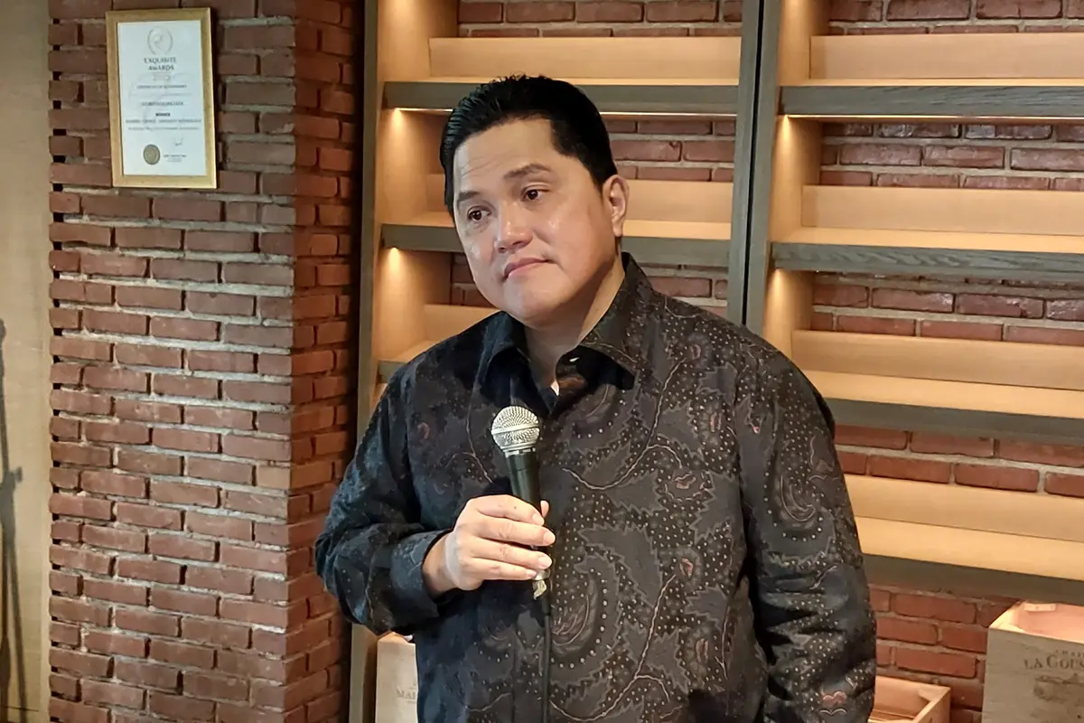 Menteri BUMN Erick Thohir memastikan proses kesepakatan divestasi saham PT Vale Indonesia Tbk (INCO) dilakukan sore ini Senin 26 Februari 2024. (Arief/Liputan6.com)
