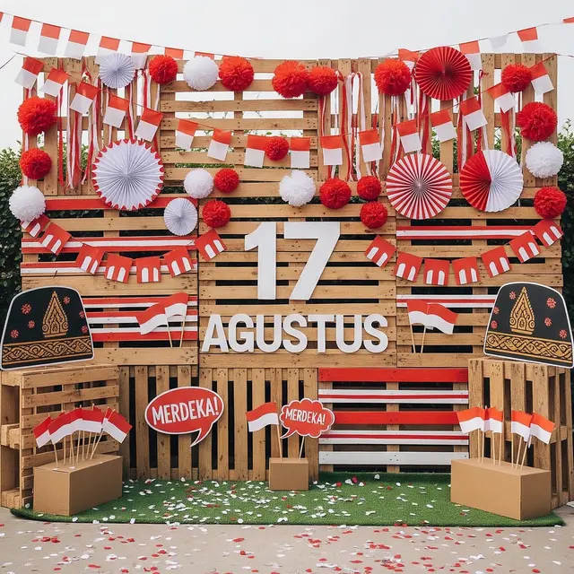 Photo Booth 17 Agustus dari Barang Bekas (AI Generated)