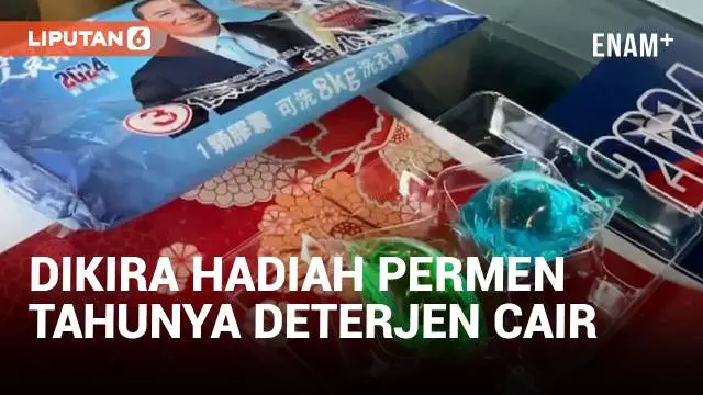 Setidaknya 3 orang dirawat di rumah sakit setelah tak sengaja memakan deterjen cair yang dibagikan sebagai hadiah dalam pemilu pemilihan presiden Taiwan. Korban mengira cairan tersebut permen.