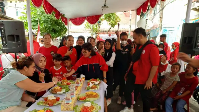 Acara Jalan Sehat bersama warga Petogogan, Kebayoran Baru, Jakarta Selatan
