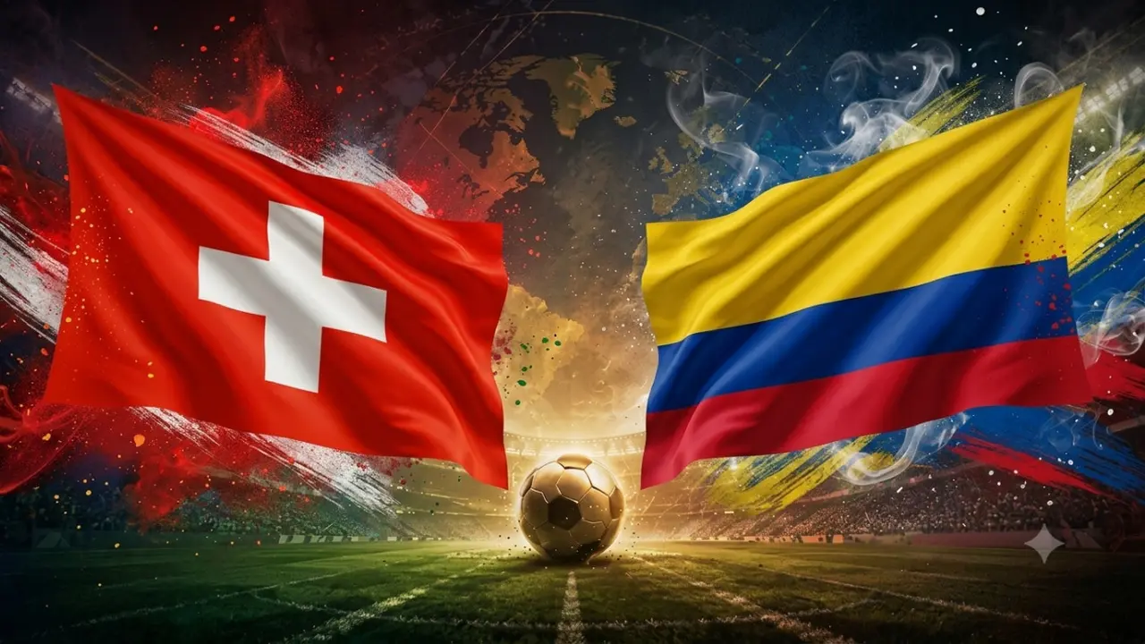 Ilustrasi Swiss Vs Kolombia