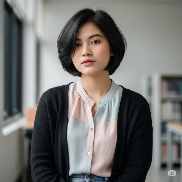 10 Model Rambut Segi Pendek Terbaru untuk Pelajar dan Mahasiswa, Tetap Sopan dan Stylish