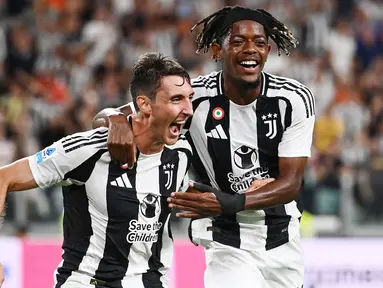 Juventus memulai Liga Italia musim ini dengan kemenangan telak atas Como. (AFP/Isabella Bonotto)