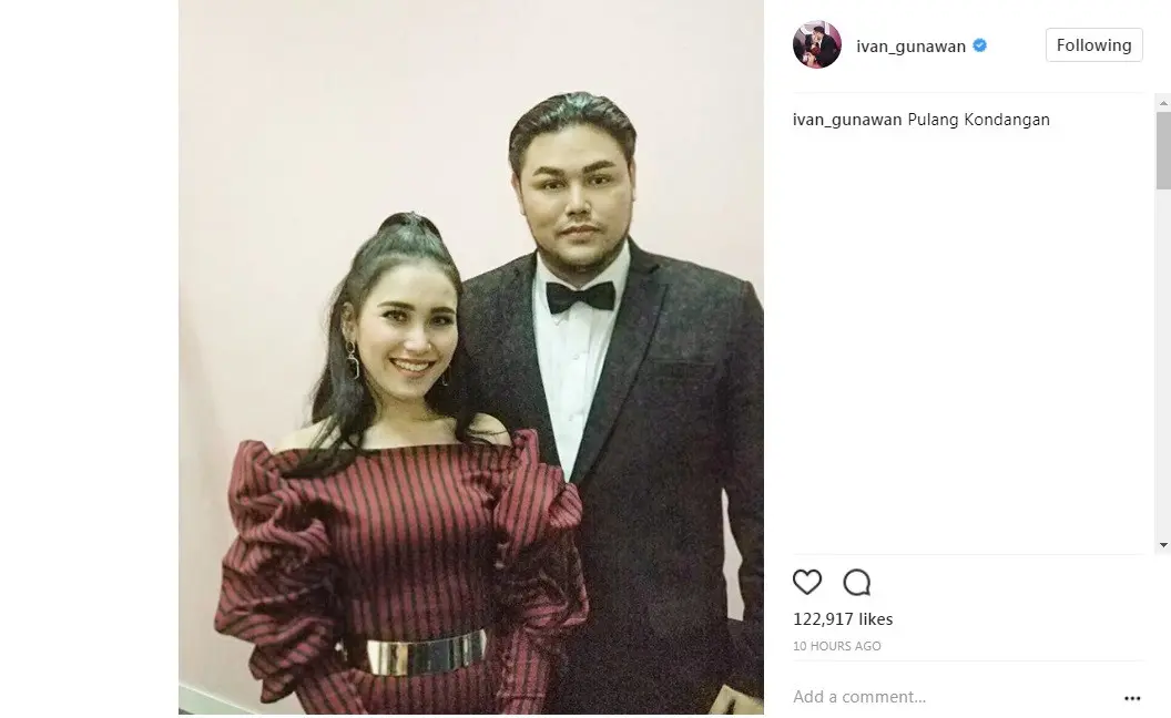 Ivan Gunawan ajak Ayu Ting Ting foto bareng (Foto: Instagram)