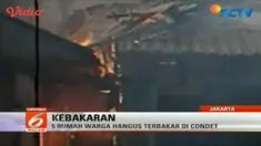 Kebakaran melanda lima rumah warga di Condet dan pabrik daur ulang di Jalan Sholeh Iskandar Bogor.