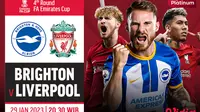 Link Live Streaming Piala FA : Brighton Vs Liverpool di Vidio, Minggu 29 Januari 2023