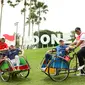 Pegolf asal Malaysia, Gavin Green (kiri/duduk depan) membidik target juara di Indonesian Masters (istimewa)