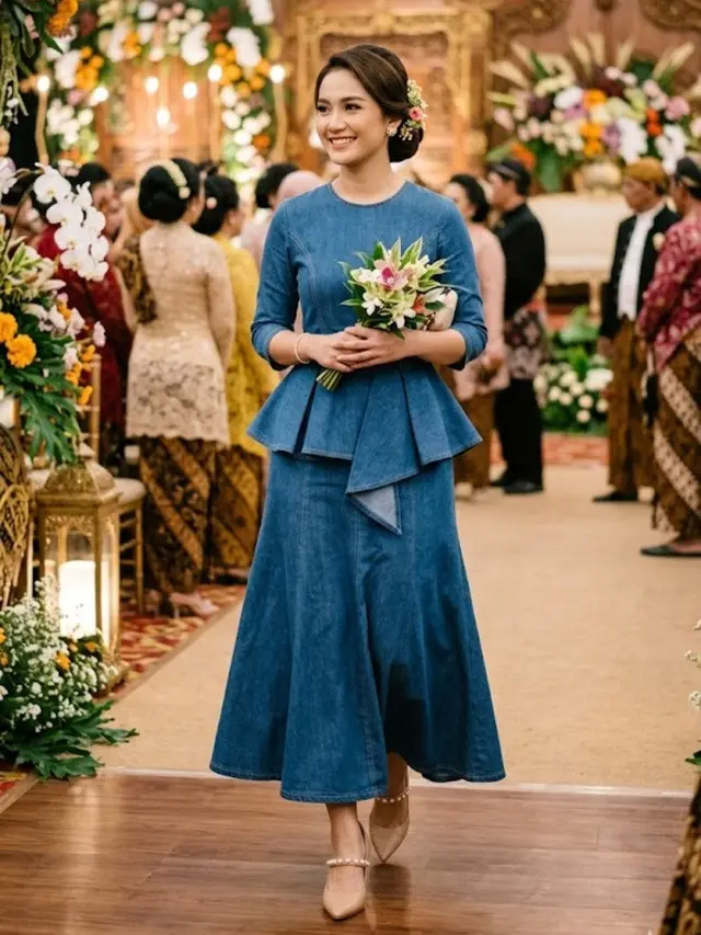 Model Baju Bridesmaid Denim