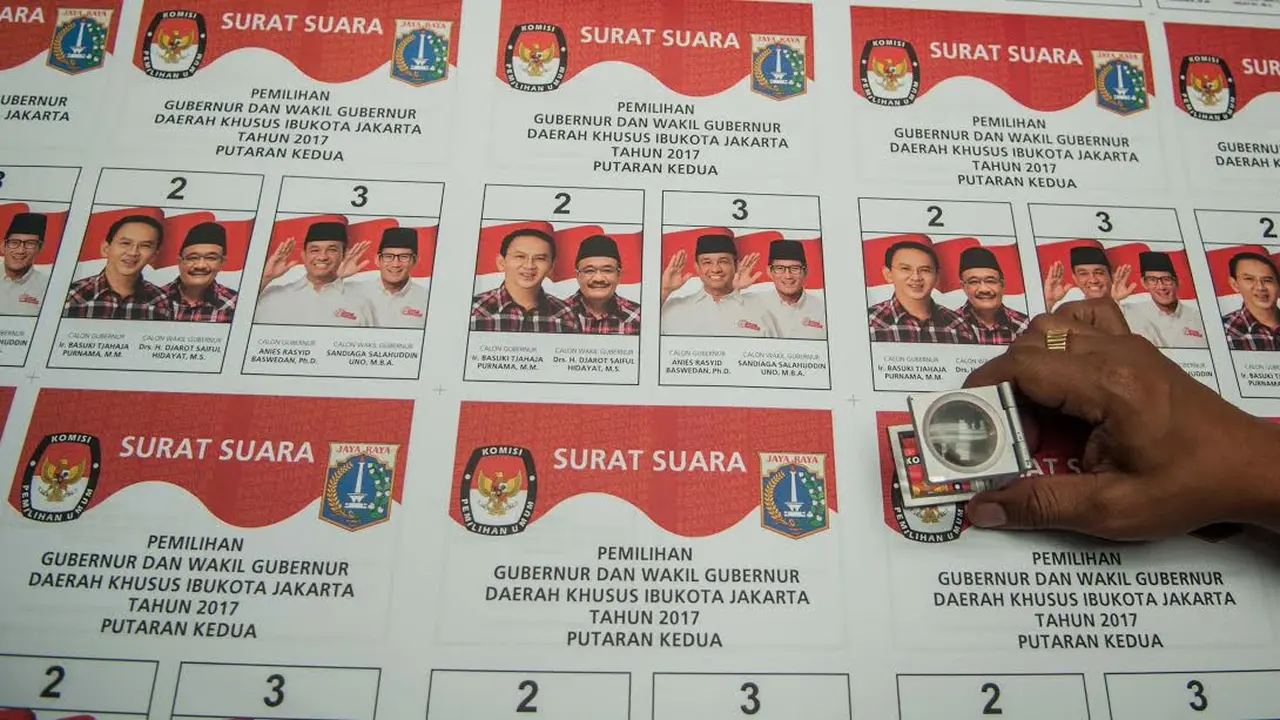 Djarot di surat suara Pilkada DKI 2017 putaran dua