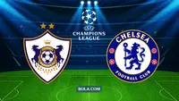 Qarabag FK Vs Chelsea, Liga Champions. (Bola.com/Wiwig Prayugi)