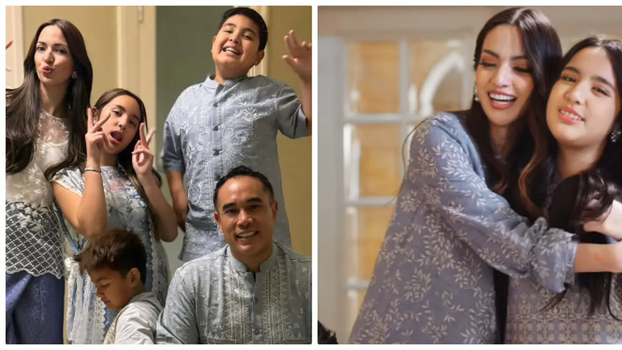 6 Potret Keluarga Nia Ramadhani Pakai Baju Koleksi Lebaran, Mikhayla Anggun Memesona
