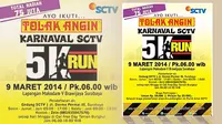 Cek Tempat Pendaftaran "Tolak Angin Karnaval SCTV Run 2014" Disini
