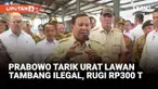 Presiden Prabowo Subianto memantau langsung tambang ilegal yang disita, dan diberikan kepada PT Timah Tbk.