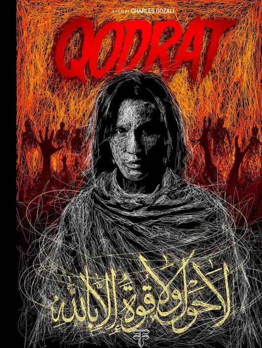 Terbaru, Vino G. Bastian mengunggah poster Qodrat karya Apollyon yang menampilkan coretan tinta tak beraturan membentuk ustaz Qodrat dalam bidikan semi-closeup dilatari nyala api dan sejumlah manusia dengan tangan seolah minta tolong. Poster ini bikin bintang Miracle In Cell No. 7 kepincut. “Dahsyat!” kata Vino G. Bastian lalu menyematkan emotikon tepuk tangan. . (Foto: Dok. Instagram @vinogbastian__)