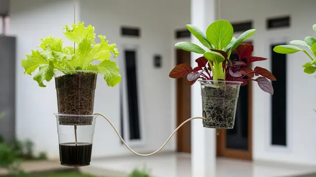 Kebun Gantung dari Gelas Plastik Bekas