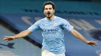Ilkay Gundogan (Manchester City) - Musim ini bisa dibilang menjadi musim terbaik Gundogan bersama City. Bagaimana tidak, gelandang asal Jerman itu merupakan andalan Pep Guardiola dan tercatat sudah mencetak 16 gol bagi The Citizens. (Rui Vieira/POOL/AFP)