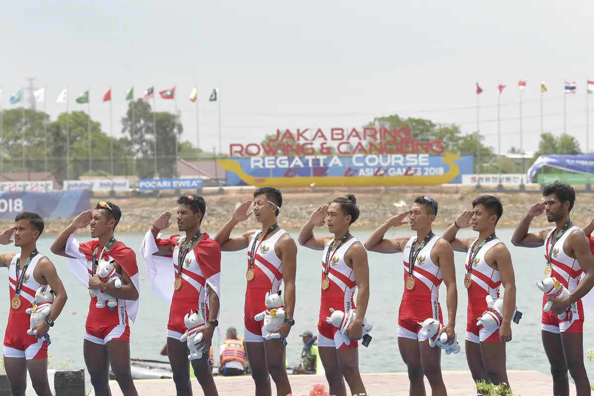 Dayung Putra Indonesia, Asian Games 2018, Medali Emas