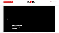 Situs KPK memasang banner hitam. (Liputan6.com/Muhammad Ali)