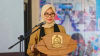 Bupati Banyuwangi Ipuk Fiestiandini dalam Sosialisasi Gemarikan di Desa Kaligondo, Kecamatan Genteng, Senin (27/6/2022).