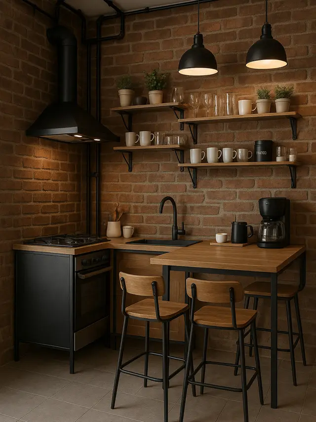 Desain Dapur Mungil Terbuka (Image by ChatGPT)