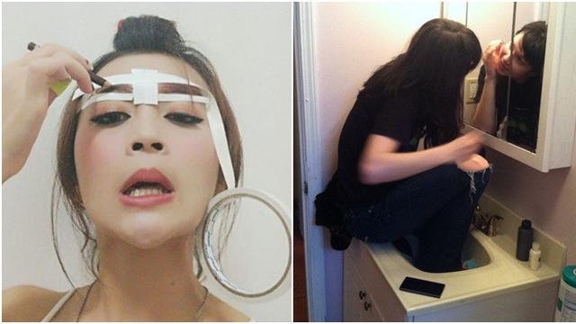 7 Potret Kocak Perjuangan Cewek Demi Terlihat Cantik Ini Bikin Geli