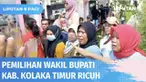 Pemilihan Wakil Bupati Kabupaten Kolaka Timur, Sulawesi Tenggara di Gedung DPRD Kolaka Timur ricuh. Tidak terima kekalahan, massa salah satu calon wakil bupati marah dan melempari petugas menggunakan batu.