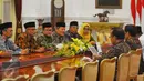 Suasana pertemuan antara PP Muhammadiyah dengan Presiden Joko Widodo di Istana Kepresidenan. Senin (13/2). (Liputan6.com/Angga Yuniar)