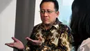 Ketua DPD Republik Indonesia Irman Gusman saat melakukan wawancara khusus bersama Liputan6.com, Jakarta, Rabu (17/12/2014). (Liputan6.com/Johan Tallo) 