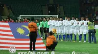 Timnas Malaysia U-22 jelang laga terakhir penyisihan Grup A melawan Laos, Rabu (23/8/2017). (Bola.com/Dok. FAM)