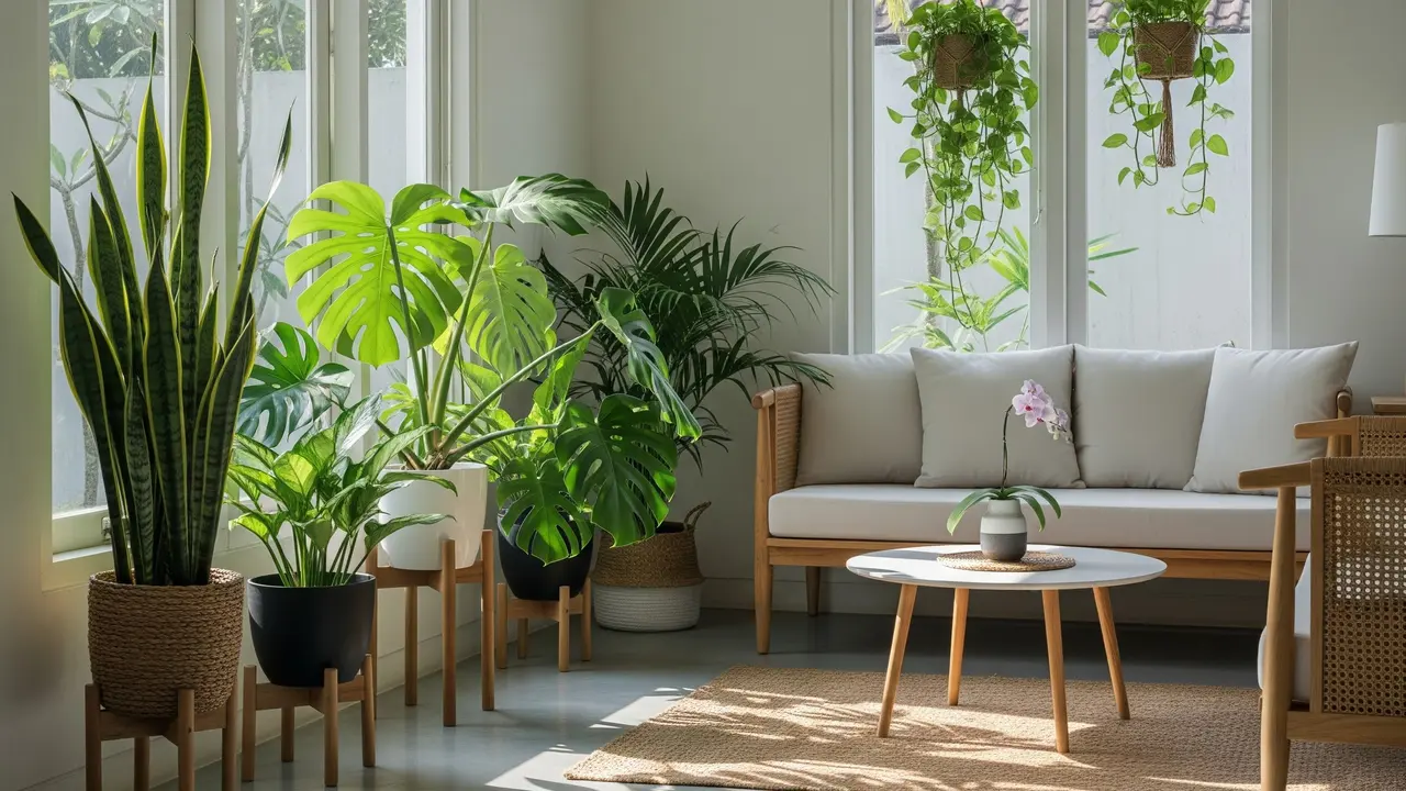 Desain Rumah dengan Nuansa Hijau dan Tanaman Indoor