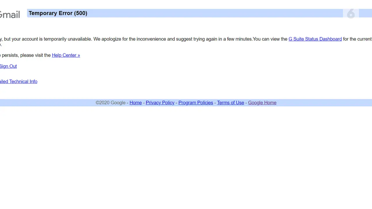 Layanan Google, Gmail, dan YouTube down.