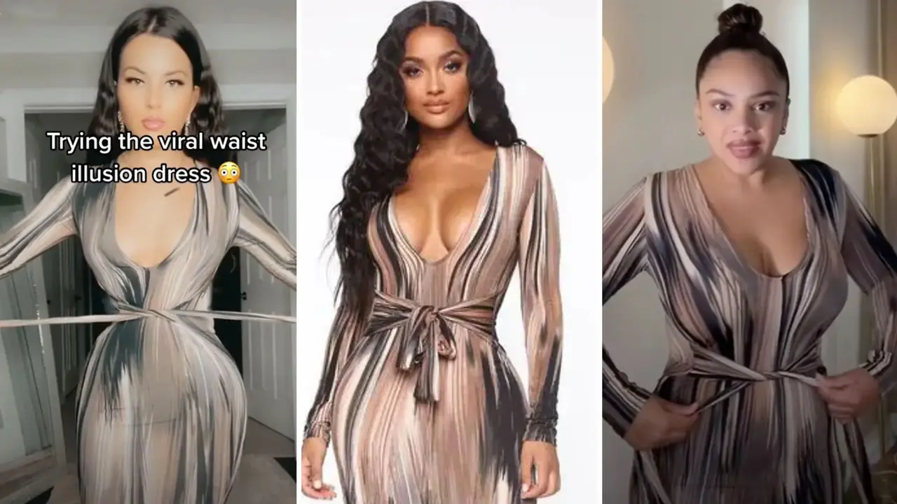 Dress Ilusi Viral di TikTok Membuat Pinggang Nampak Kecil Bagi Penggunanya