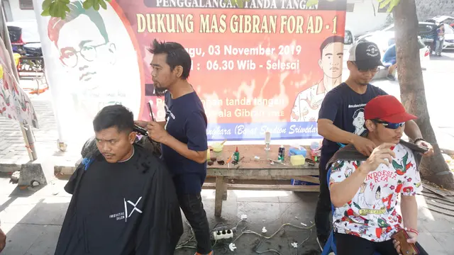 Penggalangan Tanda Tangan Dukungan Gibra Cawalkot Solo