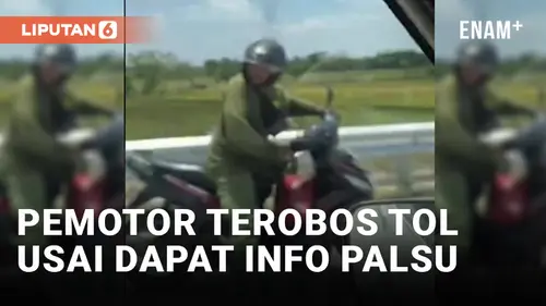VIDEO: Dapat Info Hoaks, Pemotor Masuk ke Jalan Tol Solo-Jogja