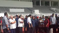 Wakil Presiden Jusuf Kalla meninjau kesiapan Asian Games (Merdeka.com/ Hari Ariyanti)