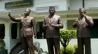 Patung Soekarno hingga Susilo Bambang Yudhoyono ditampilkan dengan ciri khasnya masing-masing.