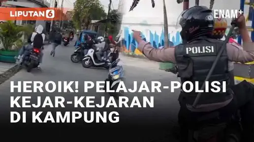 VIDEO: Viral Aksi Heroik Polisi Kejar Pelajar Hendak Tawuran di Dalam Perkampungan Grogol