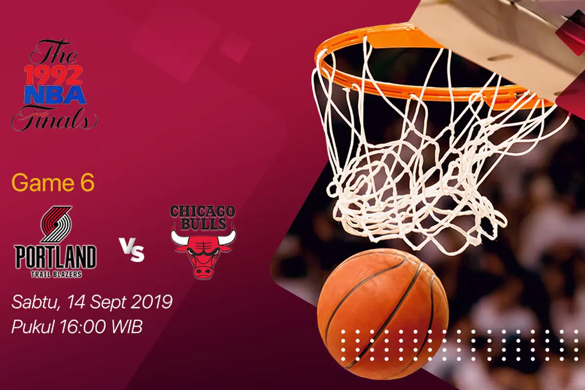 Saksikan Pertandingan Nostalgia NBA Finals 1992 Game ke-6: Portland Trail Blazers VS Chicago Bulls di Vidio (Sudah)
