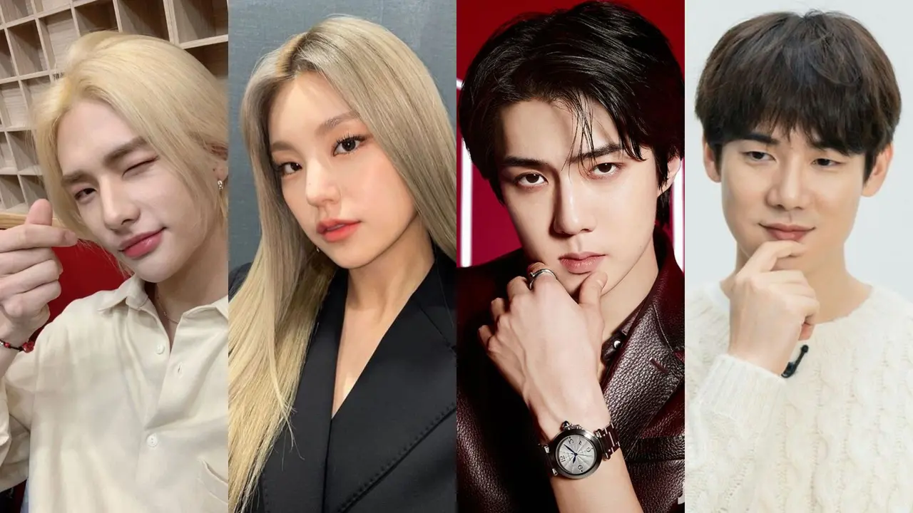 Hyunjin Stray Kids, Yeji ITZY, Sehun EXO, Yoo Yeon Seok