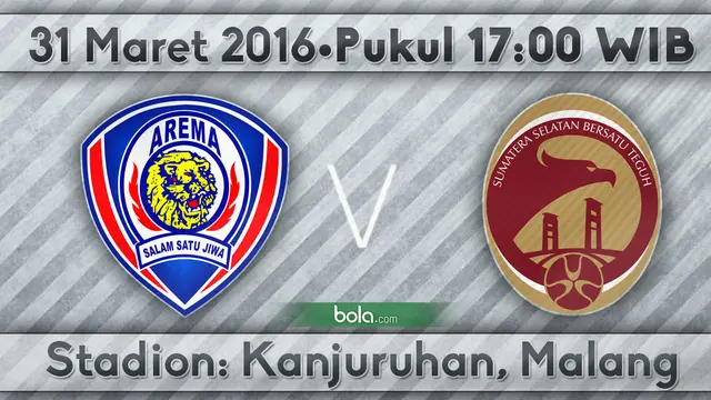 Arema Cronus vs Sriwijaya FC (Bola.com/Samsul Hadi)