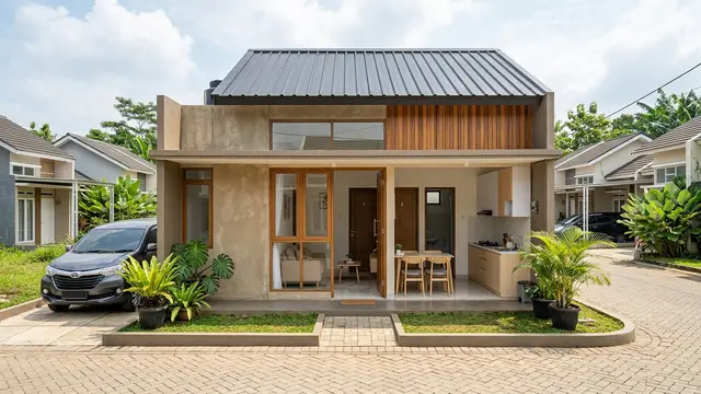 Model Rumah Kecil Lebar 5 Meter (AI Generated)