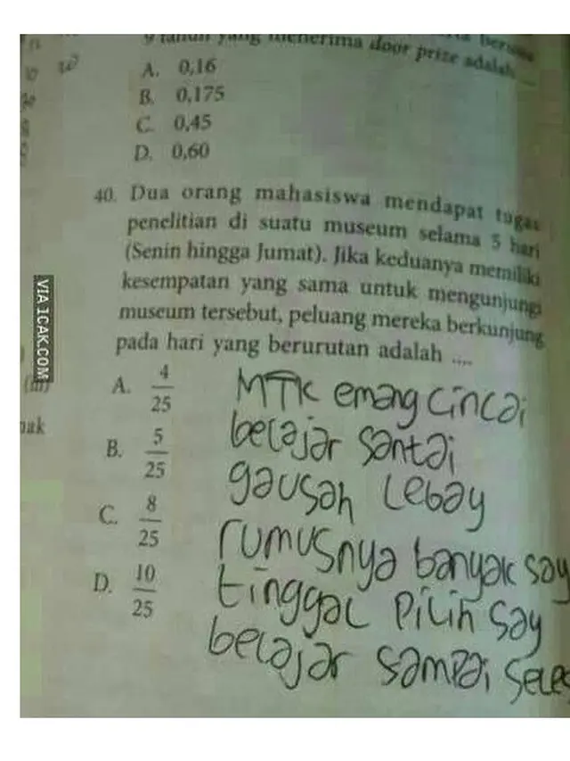 6 Jawaban Murid SD di Soal Ujian Matematika Ini Pakai Kata-Kata, Kocak