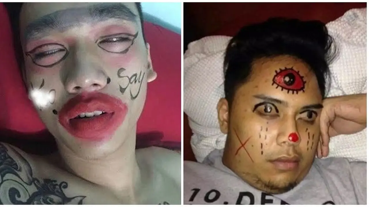 6 Momen Apes Wajah Dicoret Teman ketika Tidur Ini Bikin Elus Dada